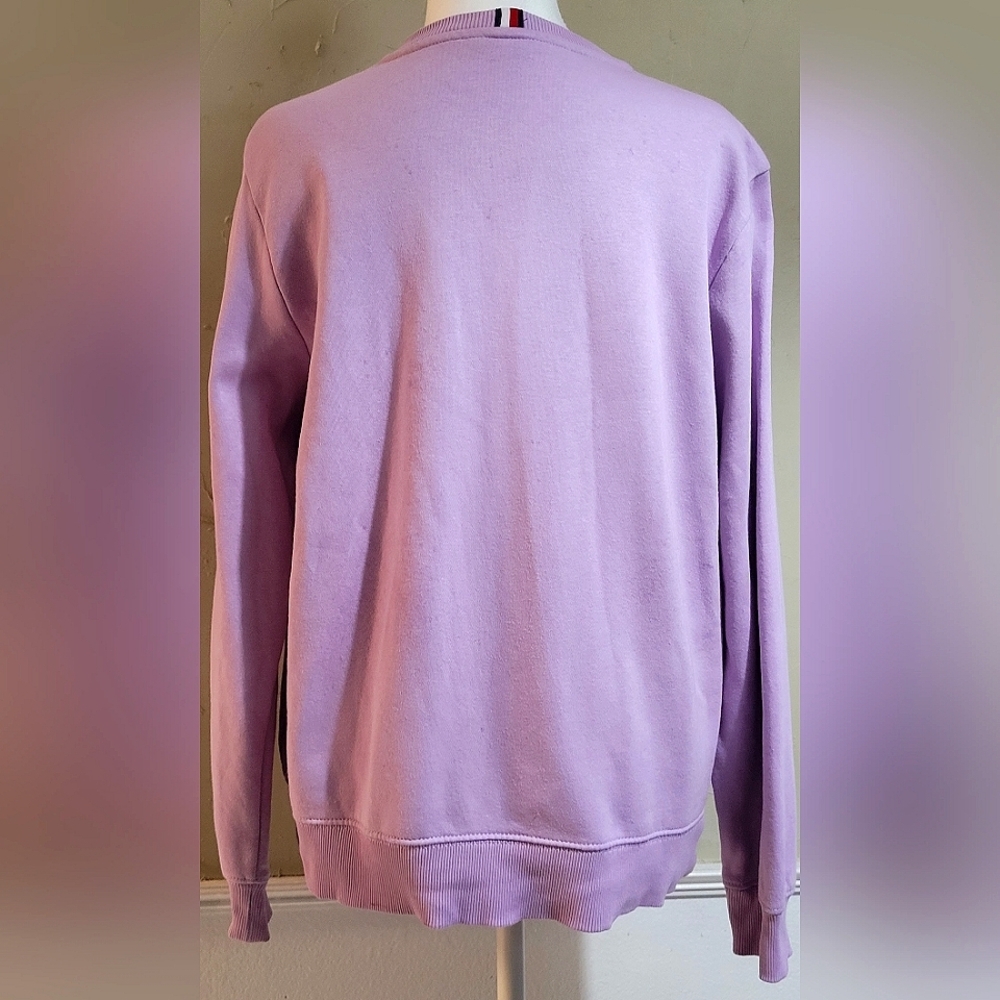 Tommy Hilfiger Sweatshirt, Size Large Long Sleeves, Light Purple - Picture 3 of 7